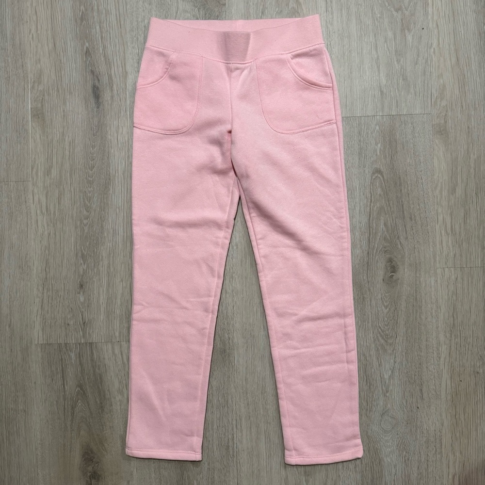 Kids Athletic Works Girls Pink Fleece Jogger Sweatpants M 7/8